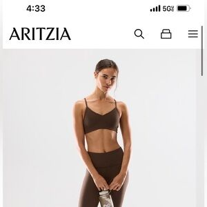 Aritzia Butter Hold Tight Bra Top - Rich Mocha Brown Size Medium